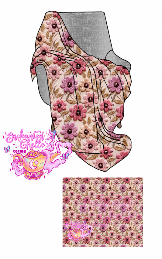 Embroidered floral boho