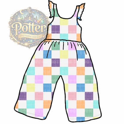 White Pastel Checker- Seamless