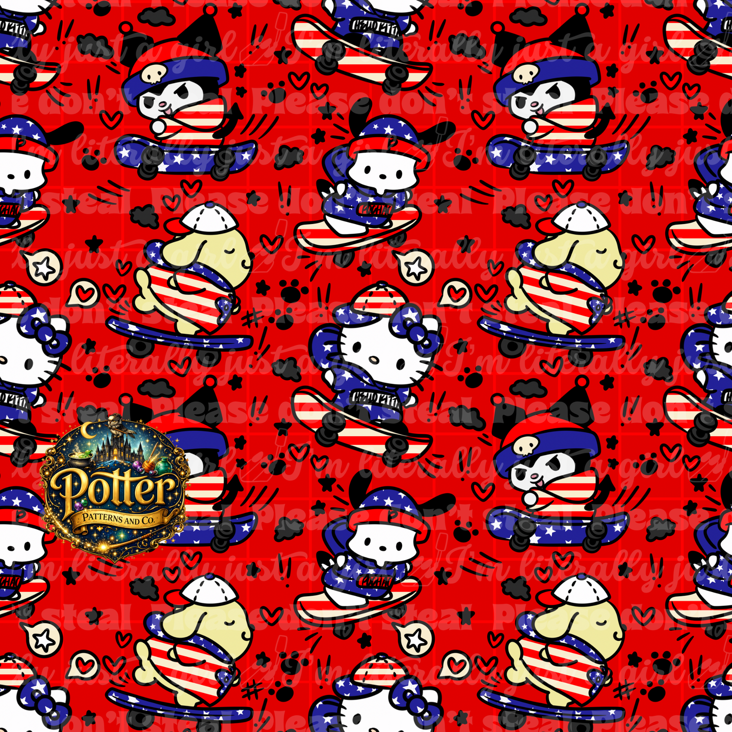 Red, White, and Blue San