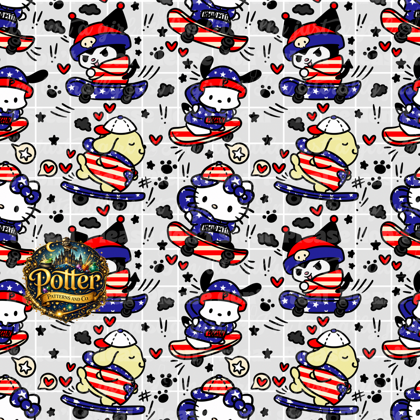 Red, White, and Blue San