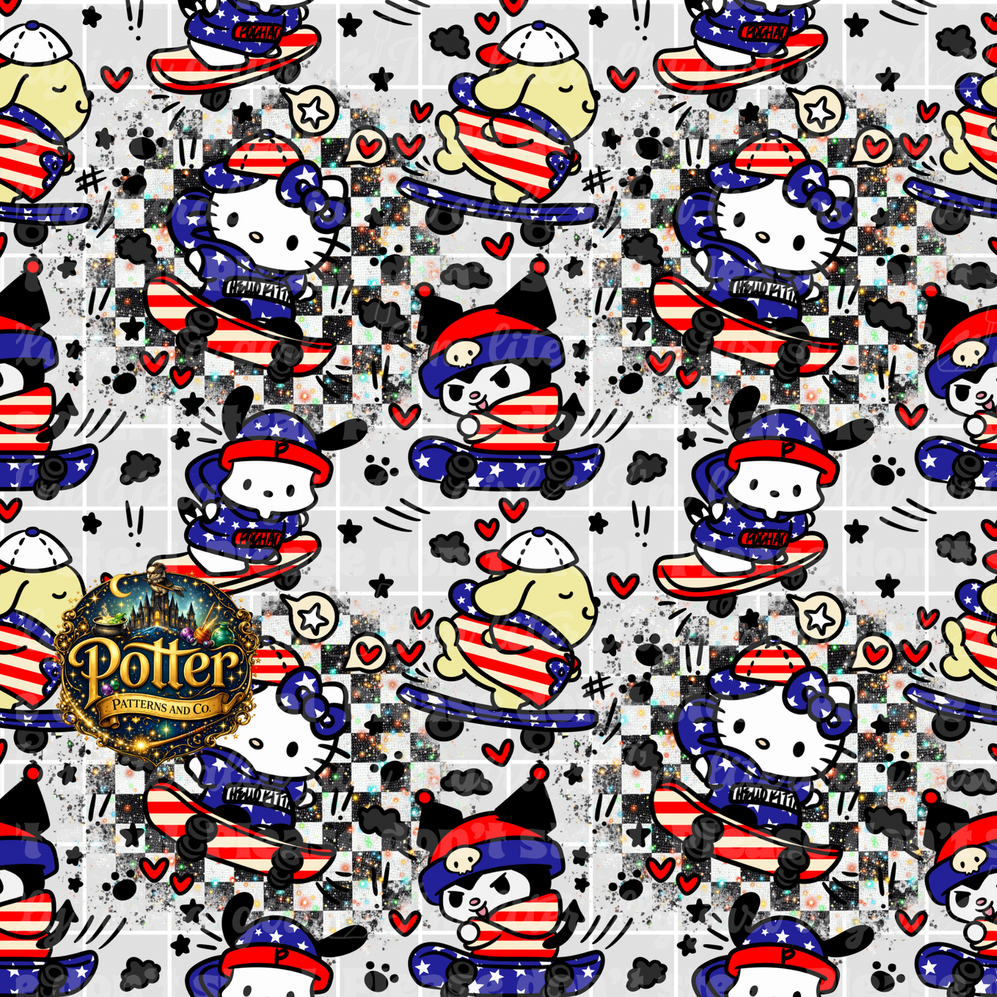 Red, White, and Blue San