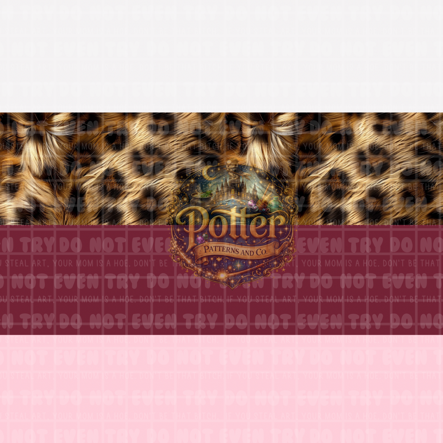 Horizontal Pink Animal Stripe- Seamless