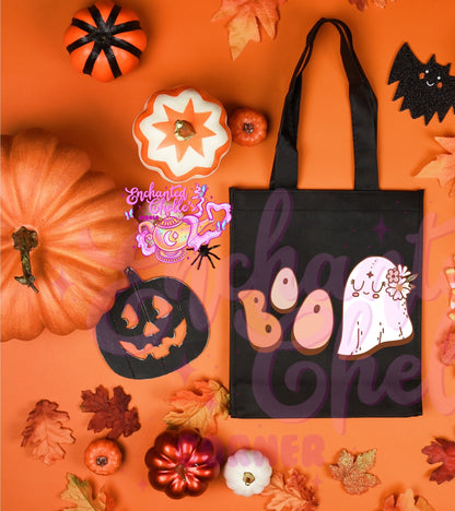 Boho Boo Canvas Tote Bag