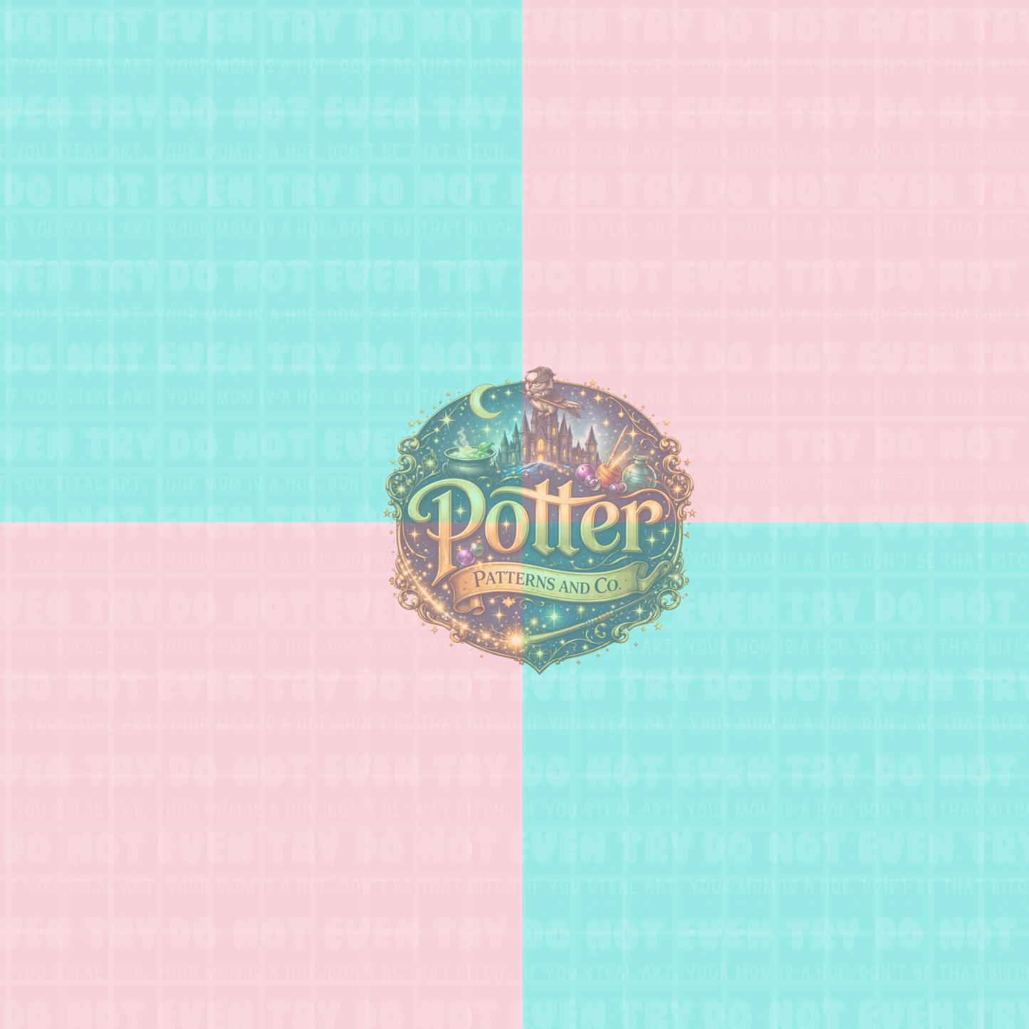 Cotton Candy Checker- Seamless