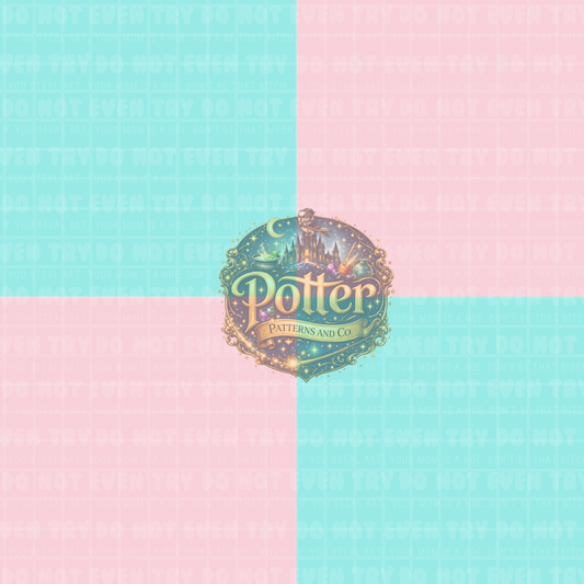 Cotton Candy Checker- Seamless