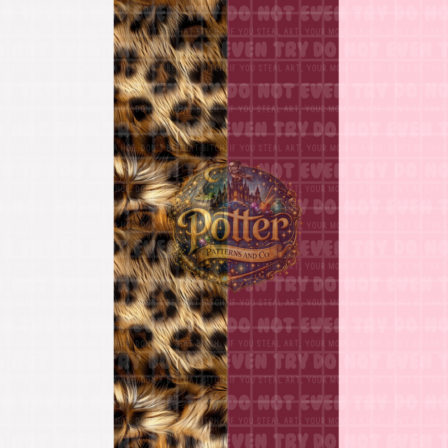 Vertical Pink Animal Stripe- Seamless