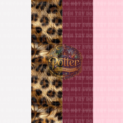 Vertical Pink Animal Stripe- Seamless