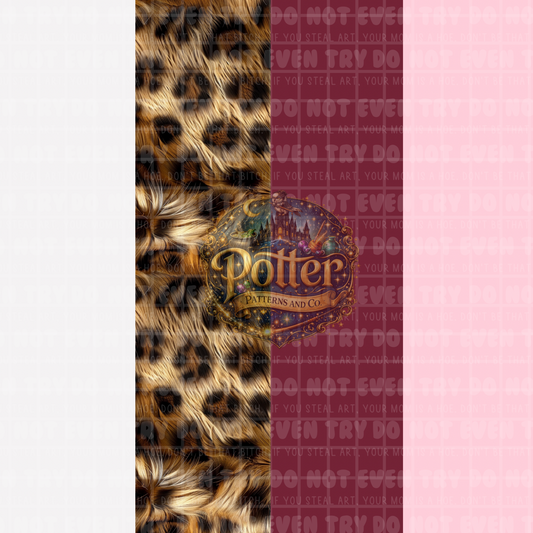 Vertical Pink Animal Stripe- Seamless