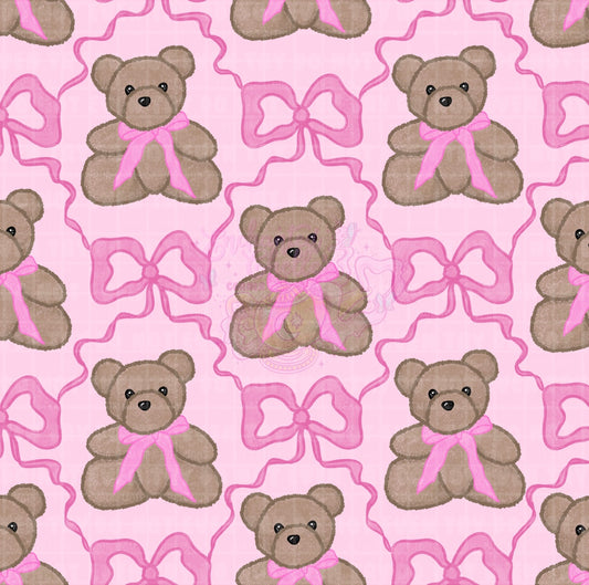 Teddy & Pink Bows- Seamless File