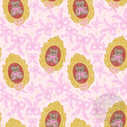 Framed Pink Teddy Bear- Seamless