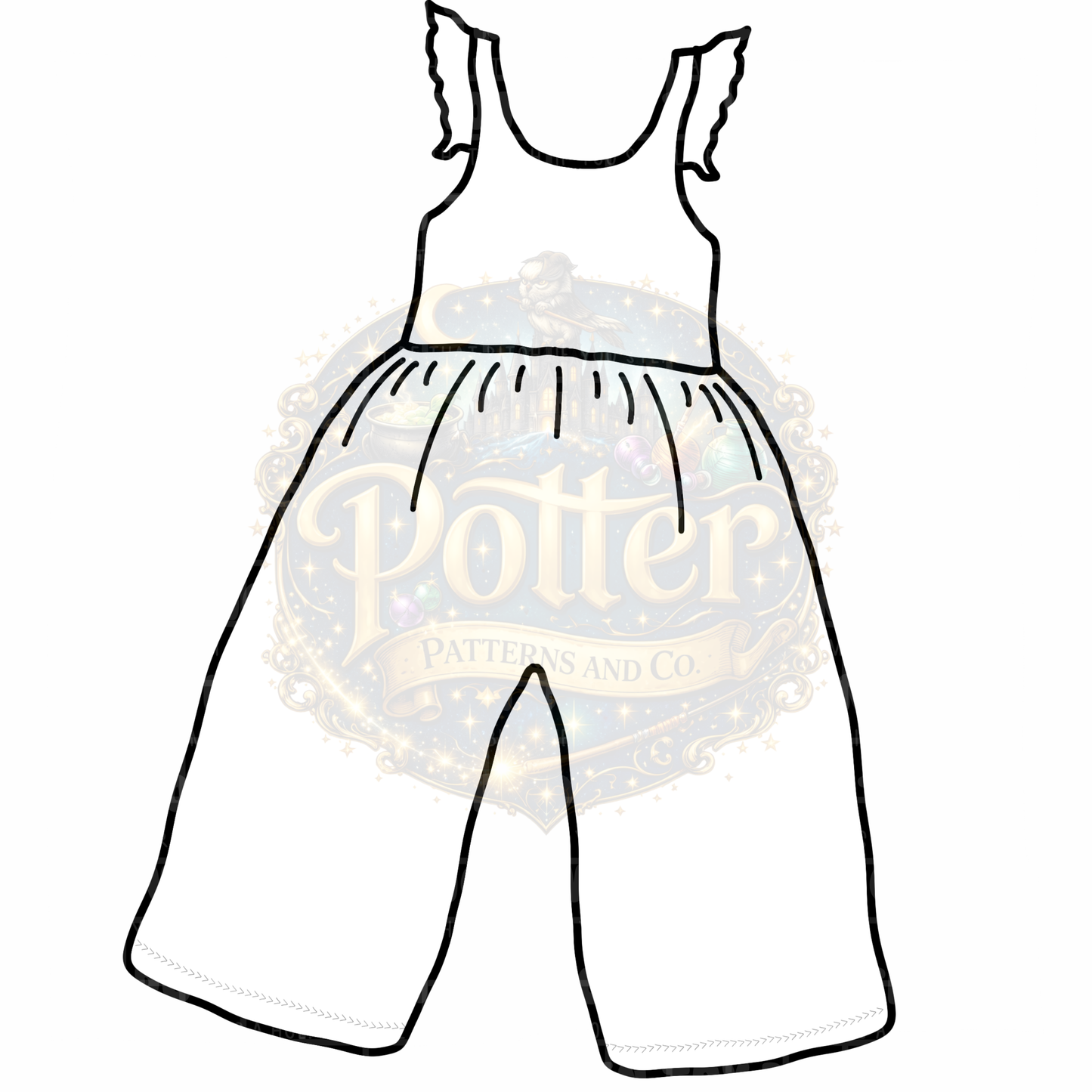 Pants Romper Mockup- Procreate/Canva
