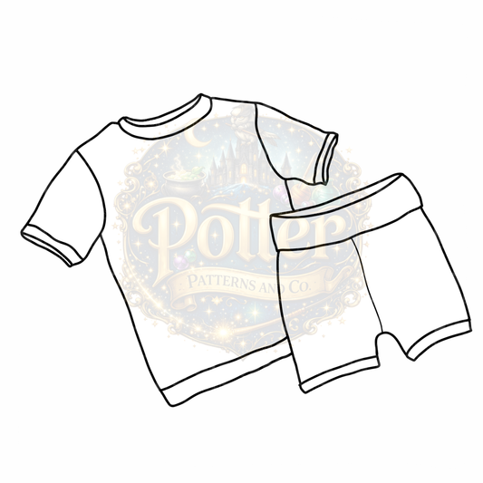 FREEBIE PJ Short Set Mockup- Procreate/Canva