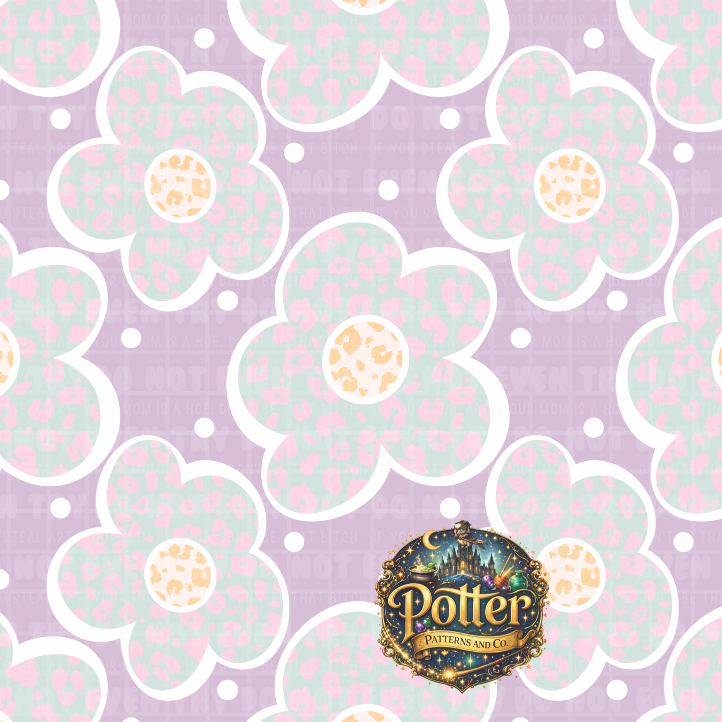 Animal print flowers- seamless