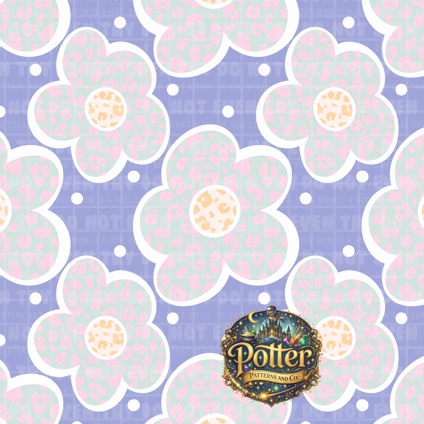 Animal print flowers- seamless