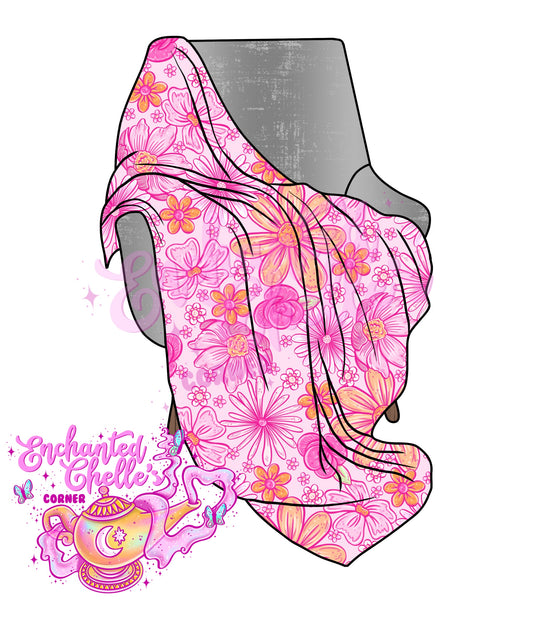 Light pink orange floral