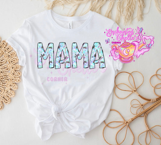 Blue back to school crayons MAMA Adult  t shirt