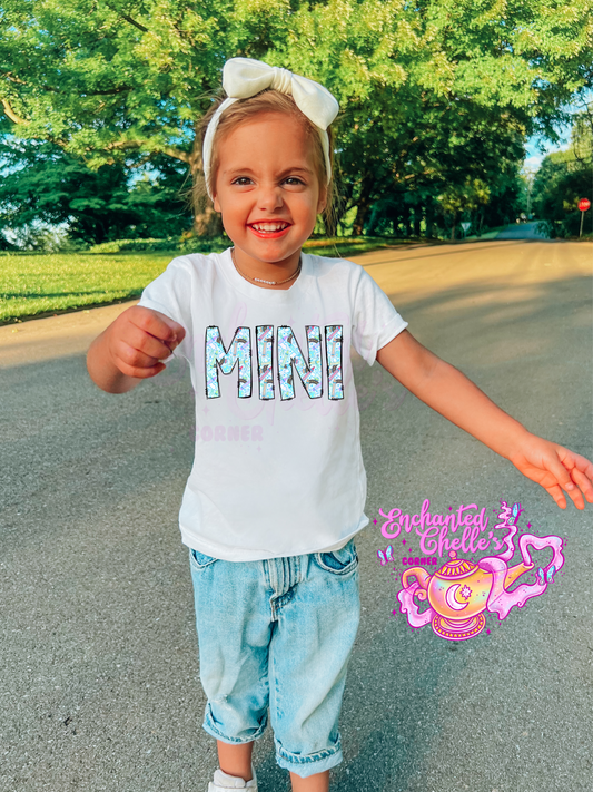 Blue Back 2 school crayons Mini  kids Shirt
