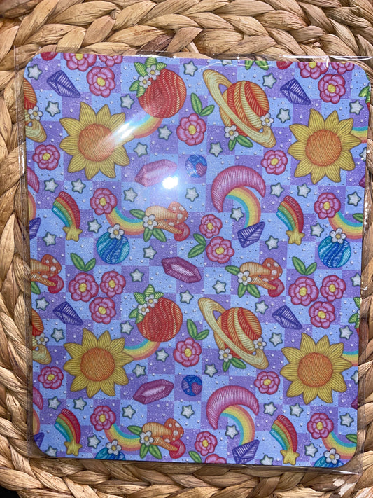 Space embroidery mouse pad