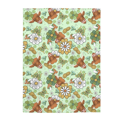 Lucky Cow Velveteen Plush Blanket