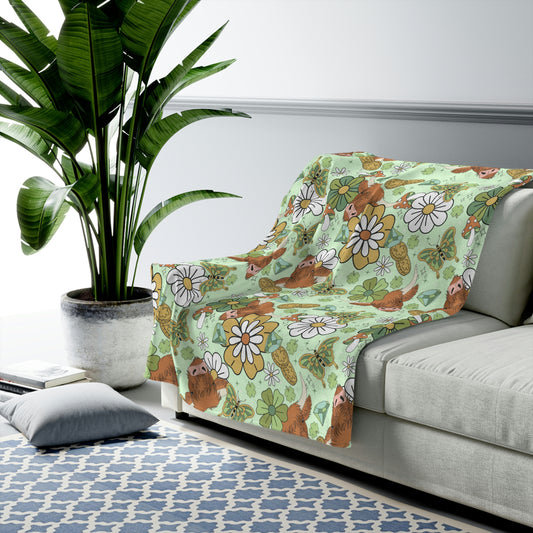 Lucky Cow Velveteen Plush Blanket