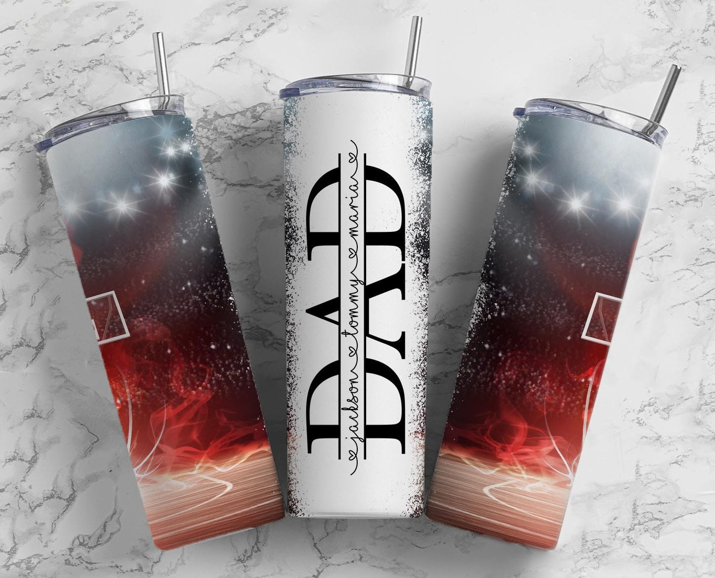 Custom Dad Tumbler - Basketball