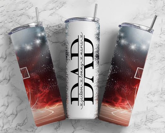 Custom Dad Tumbler - Basketball