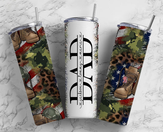 Custom Dad Tumbler- Army Camo