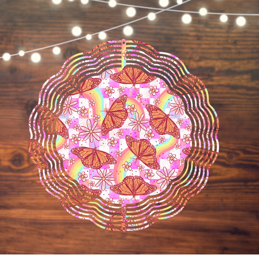 Rainbow Butterfly Wind spinner