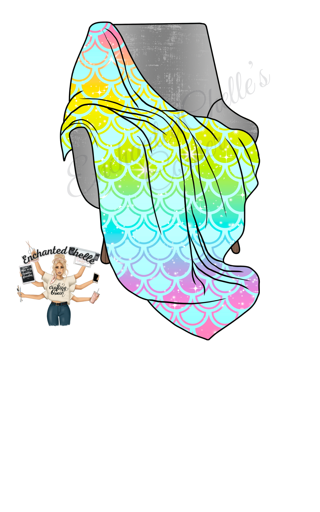Blue mermaid scale