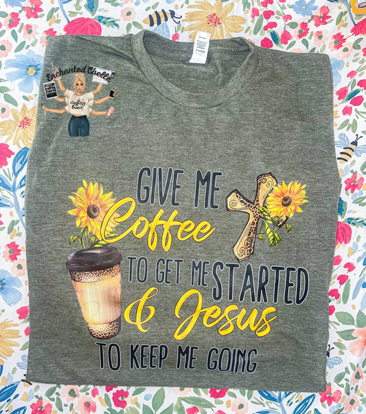 Give Me Coffee & Jesus💗 Adult t shirt