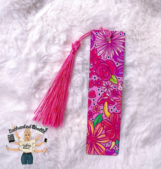 Pink floral Bookmark