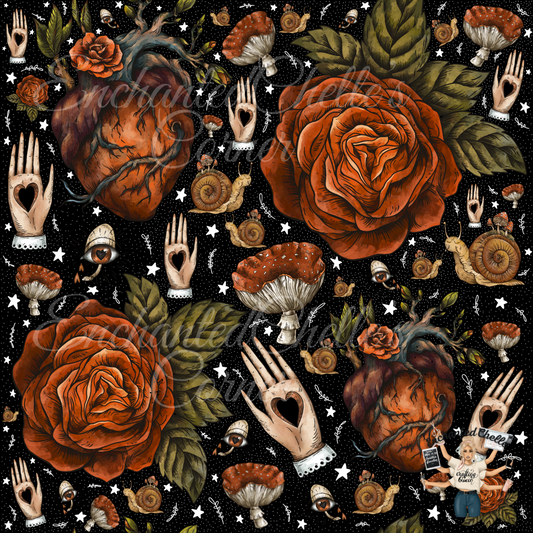 Black Thorned Love Seamless