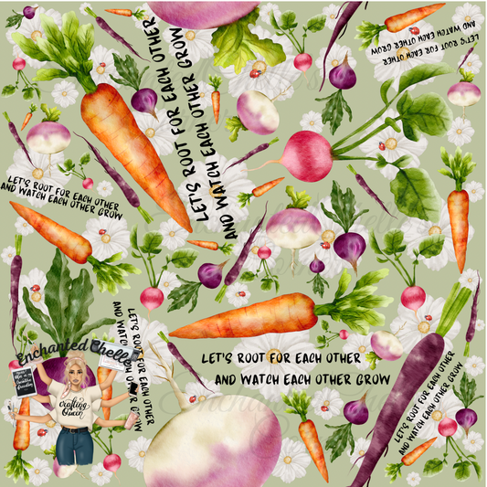 Floral Root For Each Other Seamless